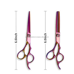 Kit de ciseaux professionnels élégants et affûtés pour salon de coiffure, lame de rasoir en acier inoxydable, ciseaux de barbier, soins personnels de beauté - Product Image 4