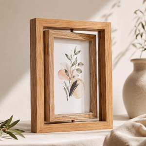 Eco-Friendly Handmade Custom Size <b>Wooden</b> Wall Mount Embossed Photo <b>Frame</b> Home Decor - Product Image 1