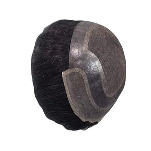 Toupee para Hombre Taz Hair, Peluca de Cabello Humano 100%, Densidad 60%-150%, Cabello Remy Indio, Resistente al Agua, Suave, Ondulado Profundo - Product Image 1