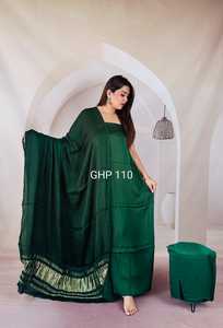 Black Layered Abaya <b>Dress</b> <b>Plus</b> <b>Size</b> Islamic Long <b>Dress</b> Square Neck Muslim Women Apparel - Product Image 5