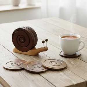 Wholesale Rustic Wooden <b>Coasters</b> Square Wood Cup Mat Deer Pine Tree Table Protectors Heat Resistant <b>Drink</b> <b>Coasters</b> Set <b>Coasters</b> - Product Image 2