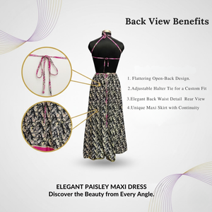 Robe florale en soie Habotai sur mesure - Chef-d'œuvre en soie noir minuit et magenta - Product Image 5