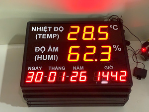 Thermo-hygromètre AT-Temp&Humi avec écran LED, contrôle intelligent par application, alarme haute température, construction en plastique et aluminium, IP52 - Product Image 2