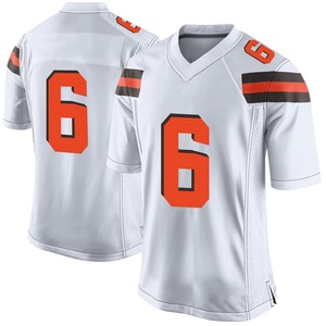 Maillot de football américain personnalisé pour homme, manches courtes, col en V, maille respirante, 100% polyester, nom de l'équipe imprimé, vêtements sublimés - Product Image 2