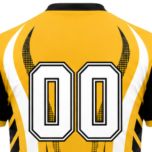 Maillot de volley-ball sublimé jaune et noir à manches courtes – Tenue de sport d'équipe haute performance pour le jeu - Product Image 6