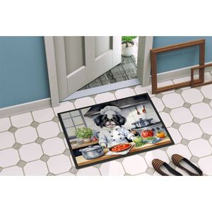 Japanese Chin the Chef <b>Doormat</b> Non-Slip <b>Washable</b> Low Pile 18H X 27W New Indoor and Outdoor Entryway Rug - Product Image 4