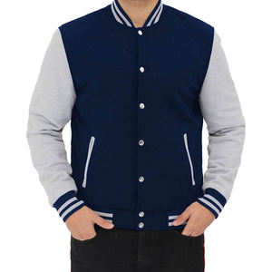 Fantástica Chaqueta Varsity Personalizada para Hombre, 100% Algodón, de Secado Rápido, con Nombre y Número Bordados, Cuello Alto, Chaqueta Deportiva de Invierno - Product Image 5