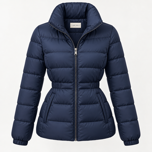 Chaqueta Acolchada de Moda para Mujer, 100% Poliéster, Relleno de Algodón, Ligera, Impermeable, con Cierre y Bordado de Camuflaje - Product Image 4
