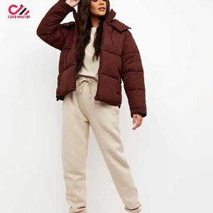 Doudoune à capuche pour femme, manteau d'hiver ample vert, vêtement d'extérieur chaud pour femme, rembourrage en polyester, longueur standard - Product Image 4