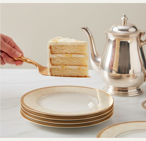 Spatule à gâteau en acier inoxydable doré avec poignée torsadée, pelle à tarte réutilisable, outil à pâtisserie et dessert pour les fêtes - Product Image 4