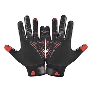 Adult Youth Custom Design American Football Receiver <b>Gloves</b> Breathable Full Finger High <b>Grip</b> Silicone Lightweight Durable <b>Gloves</b> - Product Image 2
