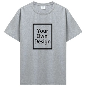 Camiseta de Manga Corta para Hombre, Cuello Redondo, Color Gris, Corte Ajustado, Algodón Jersey, Deportiva, Ecológica, Transpirable, de Secado Rápido, Antipilling, con Diseño Frontal - Product Image 1