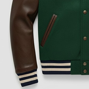 Best Clothing Manufacturers Varsity Hooded Jacket In Low MOQ Chenille Embroidery Streetwear Letterman Varsity Jacket For <b>Men</b> - Product Image 6