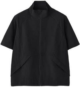 Chaqueta corta con cremallera para hombre, de nailon, cortavientos, ligera, para deportes al aire libre. - Product Image 4