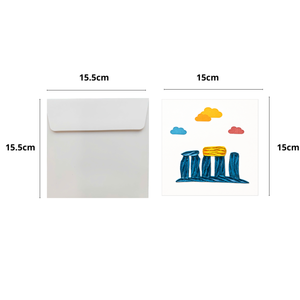Wholesale Stonehenge Quilling Card Custom Scenic Spots <b>Envelope</b> Handmade 3D Greeting Card Cardstock Vietnam Supplier - Product Image 2