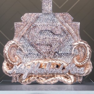 Magnifique pendentif en argent sterling 925 plaqué rhodium avec logo personnalisé hip-hop VVS, lettre dragon, pour moissanite éblouissante certifiée - Product Image 2