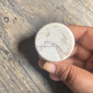 Poignée de meuble en marbre naturel 40x60mm, bouton de tiroir en laiton à visser, quincaillerie de luxe en pierre pour cuisines - Product Image 4