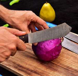 Juego de Cuchillos de Cocina de Acero de Damasco OEM ODM Premium, 7 Piezas, Cuchillos de Chef Profesionales Forjados a Mano, Afilados como una Navaja, Logotipo Personalizado, Ecológicos - Product Image 2