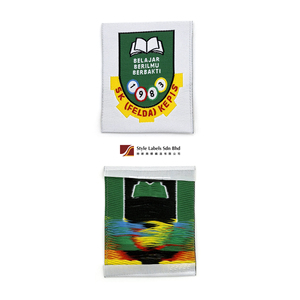 Etiqueta de Tela Tafetán Tejida Personalizable con Borde Cortado a Láser, Lavable, Forma Rectangular Cosida para Etiquetas de Cuello de Ropa y Uso en Prendas - Product Image 3