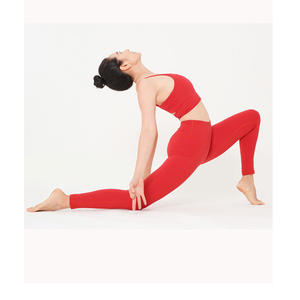 Custom Women's Yoga Set Seamless Breathable Sports Bra High Waist Leggings Gym Fitness Wear Polyester/Cotton OEM ODM Wholesale - Product Image 2