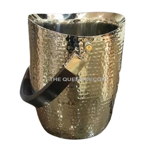Cubo de Hielo con Acabado Dorado, Diseño Creativo, Hecho a Mano, de Aluminio, Forma Redonda, Decoración para el Hogar, Producto al por Mayor - Product Image 3