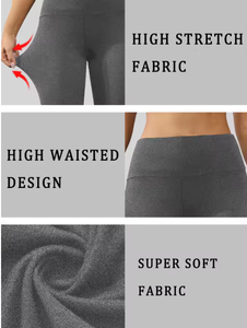 Pantalons de yoga taille haute pour femmes, pantalons capri, super doux, non transparents, pour l'entraînement, la course à pied, la maison, les leggings de détente - Product Image 5