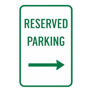 Panneau de signalisation extérieur Brady pour parking réservé, 18x12 pouces, durable, pour la gestion du trafic - Product Image 1