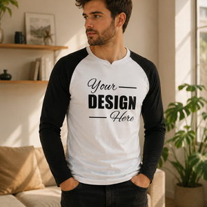 Camiseta Premium de Manga Raglán para Hombre |   Camiseta Deportiva Casual Transpirable de Manga Larga y Cuello Redondo para Gimnasio, Correr, Viajar y Uso Diario - Product Image 2