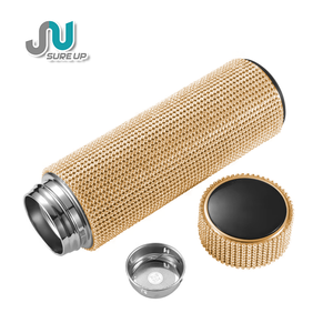 กระติกน้ำสุญญากาศสแตนเลสขนาด 500 มล. ดีไซน์ใหม่สุดหรูสำหรับสุภาพสตรี พร้อมตัวกระติกประดับเพชรและฝาปิดแสดงอุณหภูมิแบบ LED - Product Image 2