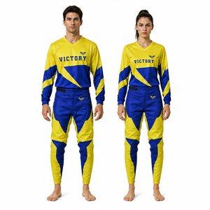 2026 Apace Pantom Series Blue Yellow Motocross Jersey and Pants Set Unisex MX Off <b>Road</b> Racing Gear - Product Image 1