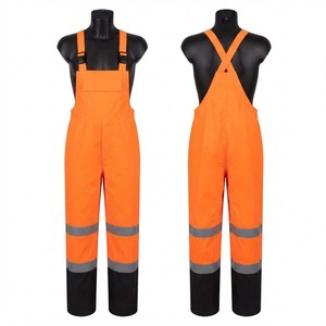 300 GSM Polyester Anti-Bacterial Waterproof High Visibility Orange Black Reflective Safety Tape <b>Adjustable</b> <b>Straps</b> CE Certified - Product Image 1