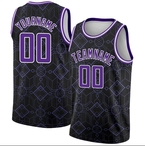 Maillot de basket-ball personnalisé sublimé, noir et jaune, motif géométrique, sans manches, en maille, unisexe, pour enfants, nom de l'équipe, votre nom 00, livraison rapide - Product Image 4