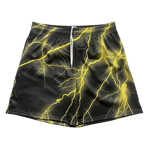 Shorts de basket-ball en maille polyester de haute qualité pour hommes, personnalisables, à prix bas, pour le sport, la gym et le streetwear, avec sublimation. - Product Image 1