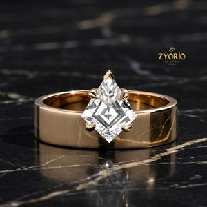 Pear Cut Moissanite Solitaire <b>Ring</b> 18K Gold High End Luxury Engagement <b>Ring</b> <b>Fine</b> Jewelry - Product Image 5