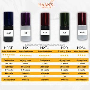 Colle pour extensions de cils en gel PMMA à séchage rapide en 2 secondes, haute viscosité H-G-H2TP, imperméable, adhésif puissant pour cils individuels, Haan's - Product Image 4