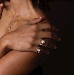 Bague de fiançailles solitaire de luxe en or massif 14 carats avec diamant de laboratoire taille Asscher classique de 1 à 4 carats, certifiée IGI, cadeau unisexe - Product Image 3