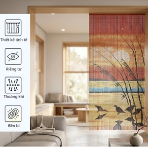 Premium Handmade Bamboo Beaded Curtain Custom Vietnamese Artisan Design Roman Wedding Natural Room Divider for Home Decor - Product Image 4