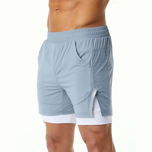 Pantalones Cortos Deportivos de Alto Rendimiento para Hombre, de Poliéster y Algodón, Transpirables, para Gimnasio, con Marca Personalizada OEM - Product Image 4