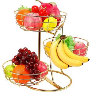 Corbeille à fruits classique polie en métal moderne, panier à fruits et légumes en fil métallique personnalisé, fourni par l'Inde - Product Image 4