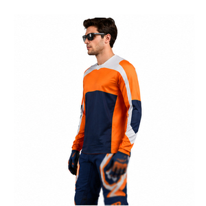 Maillot de motocross personnalisé 100% polyester en mesh, sublimation, pour adultes, cyclisme, course automobile, vêtements de motocross - Product Image 4