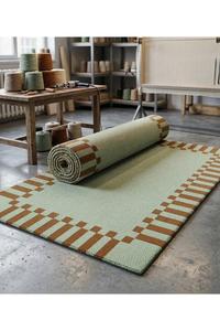 Export Quality Geometric Wool Handmade <b>Thick</b> Area Rug Rectangle Medium Pile Non Slip Rubber Backing Living Room Decor - Product Image 3
