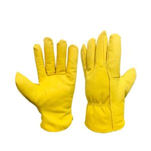 Gants d'hiver chauffants Apex Safety en cuir de vachette jaune robuste, anti-coupure, anti-chaleur, respirants, avec isolation en polyfill - Product Image 1