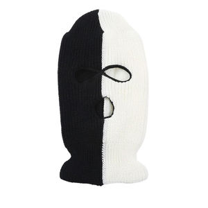Pasamontañas de punto unisex con 3 orificios, cubrecara transpirable, impermeable y ajustable, gorro tipo bandit para deportes al aire libre - Product Image 4