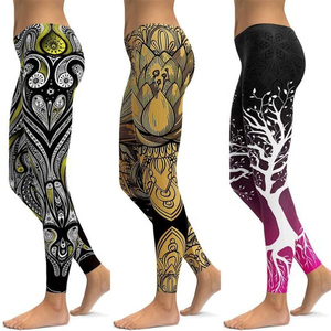 Custom Wholesale Rate ODM Gym Workout Leggings High Quality Fitness Training Yoga Sport <b>Tights</b> Breathable Anti-Bacterial Waist - Product Image 4