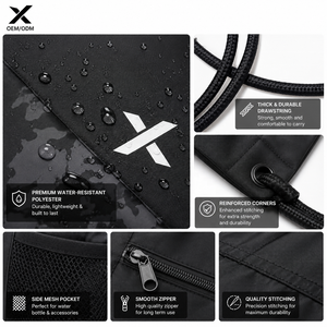 Bolsa Deportiva con Cordón y Logotipo Personalizado, Mochila Deportiva Impermeable Ligera, Bolsa con Cierre y Bolsillo con Cremallera, OEM ODM Poliéster - Product Image 4