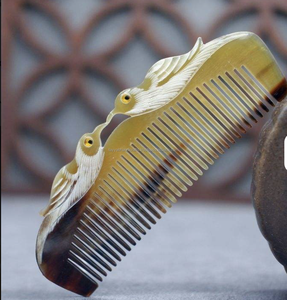 Peigne en corne de buffle écologique, animal marin, finition lisse polie, pour démêler et coiffer, en provenance d'Inde - Product Image 5