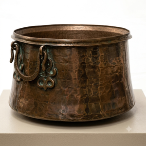 Round Copper Ice Bucket Metal Vintage Style Rust Resistant Beverage Cooler <b>Bar</b> Ware Barware Wine Cooler - Product Image 5