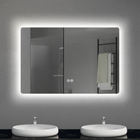 Projet de salon de salle de bain à LED moderne à la recherche d'un agent exclusif pour une installation facile à suspendre Miroir décoratif de style moderne classé IP65