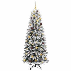 Árbol de Navidad Artificial Blanco de 82.68 Pulgadas con 300 Luces LED - Product Image 4