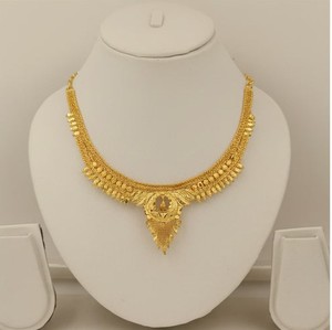 DIVYORO Classic Gold Plated Copper Alloy Adjustable Length <b>Statement</b> <b>Necklace</b> Women's Wedding Party Jewelry Yellow Gold Tone - Product Image 1